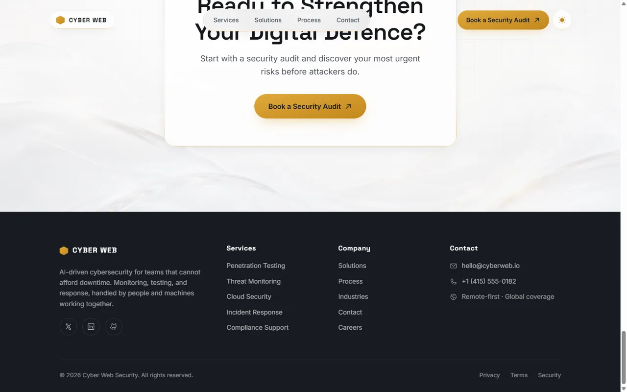 Cyber dark mode view