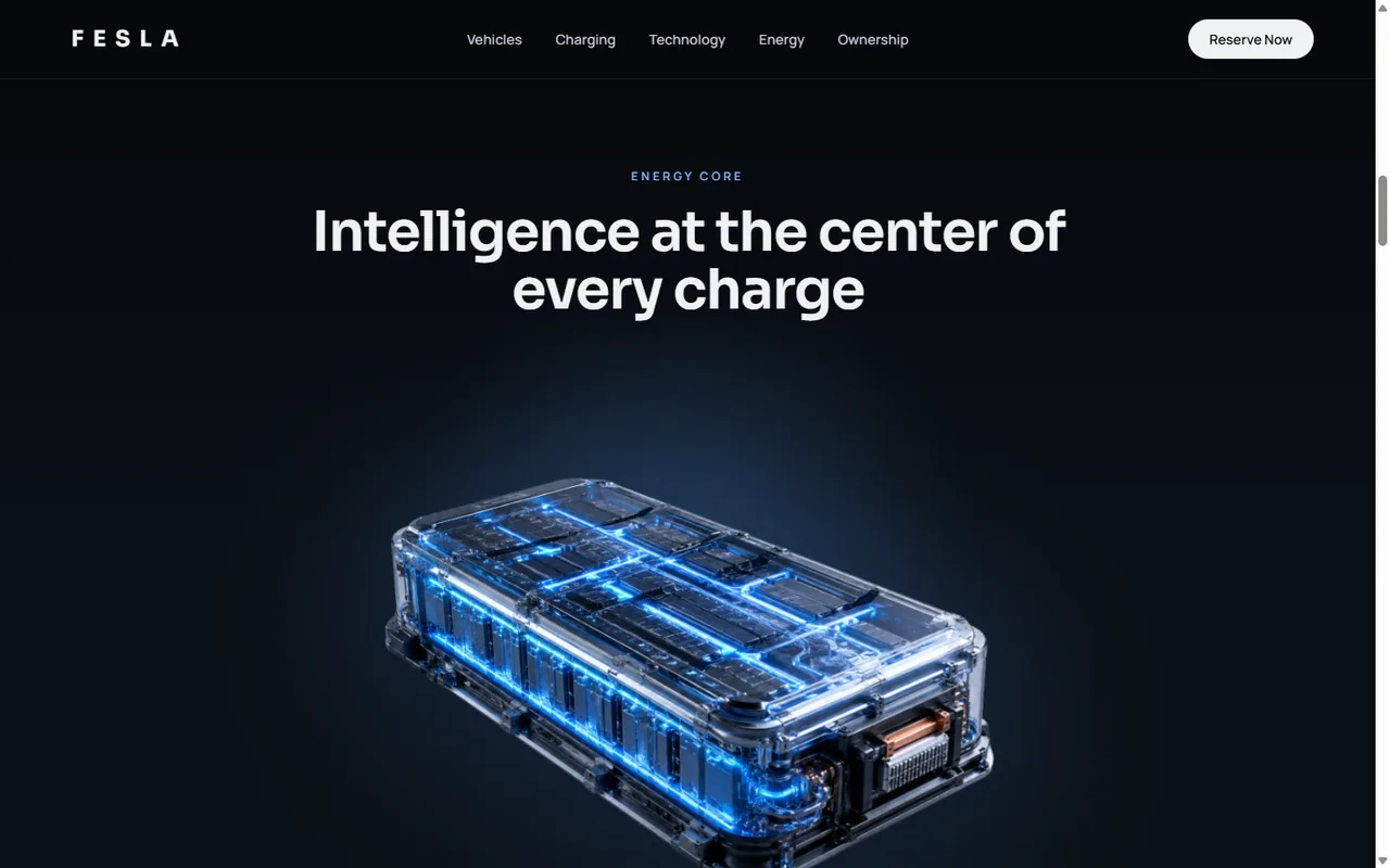 FESLA energy-core technology section